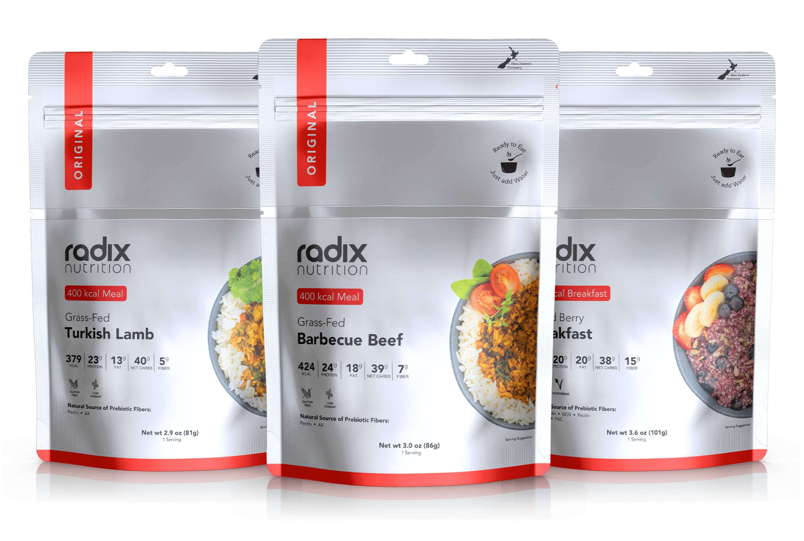 Freeze-dried meals and snacks